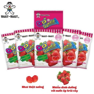 Kẹo dẻo Want không vị nho/dâu/cam/việt quốc 20g