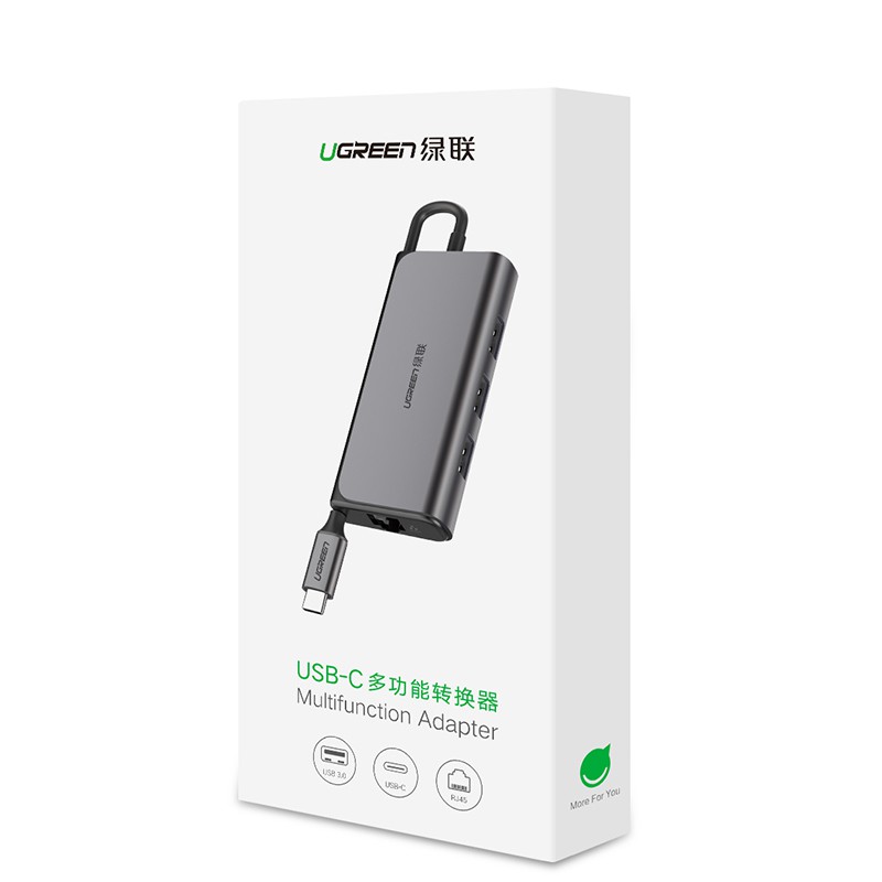 Cáp USB Type c to Lan, USB 3.0 hỗ trợ sạc USB C Ugreen 50252