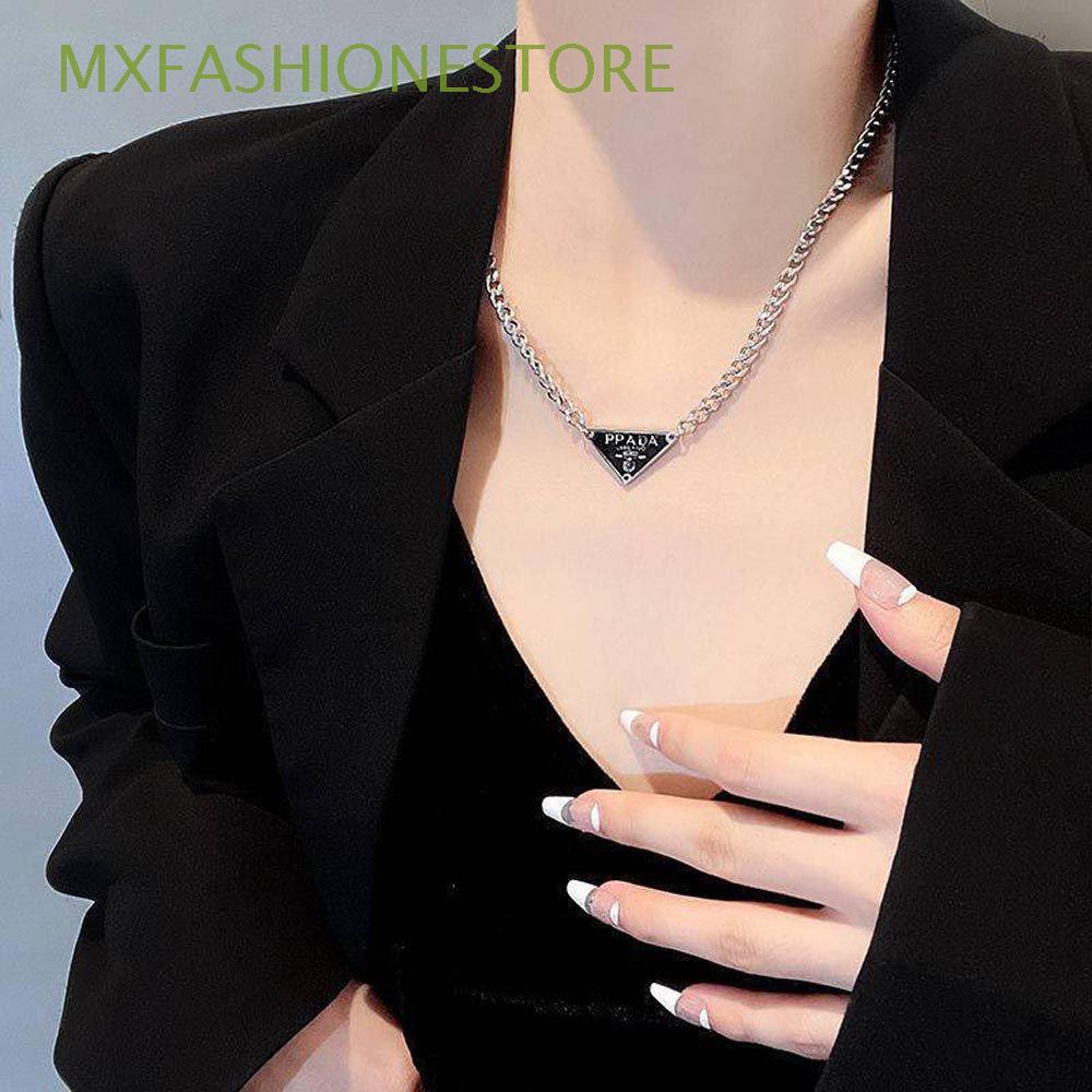 Dây Chuyền Thép Titan Mặt Chữ Thời Trang Vintage Hàn Quốc