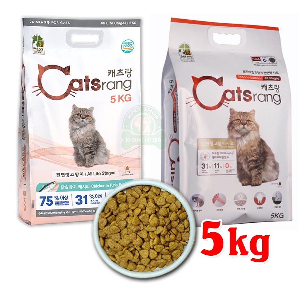 Hạt thức ăn mèo Catsrang 5Kg - mèo mọi độ tuổi