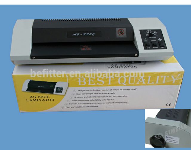 Máy Ép Nhựa Plastic Laminator A3 - 330C Rulo Xám Chống Dính