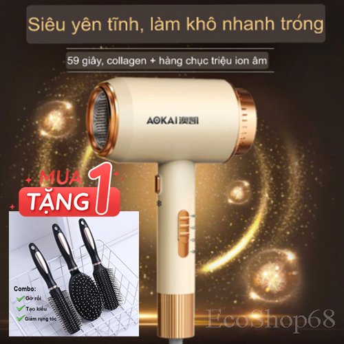 Máy Sấy Tóc Cao Cấp Không Làm Hư Tóc, Công Nghệ ION Không Làm Hại Tóc-MSV1