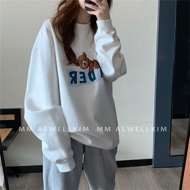 Áo thun nữ dài tay cổ tròn kiểu Hàn Quốc | BigBuy360 - bigbuy360.vn