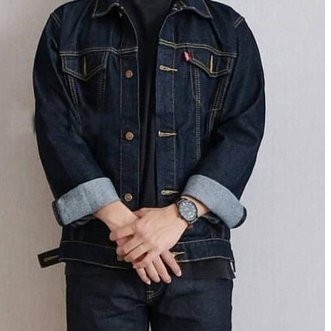 Bigsale (11.11) Áo khoác jean nam màu xanh lá nhạt size lớn XXL XXXL Pr