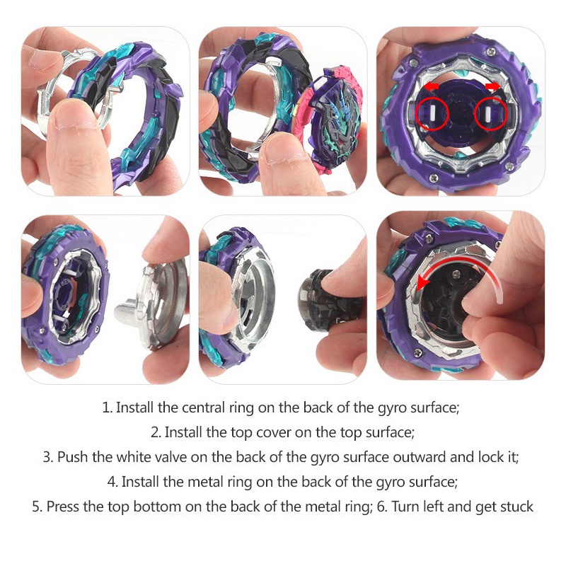 Con Quay Đồ Chơi Beyblade Burst B-186 Roar Bahamut B186 B184 LR Launcher Only DB Dynamite