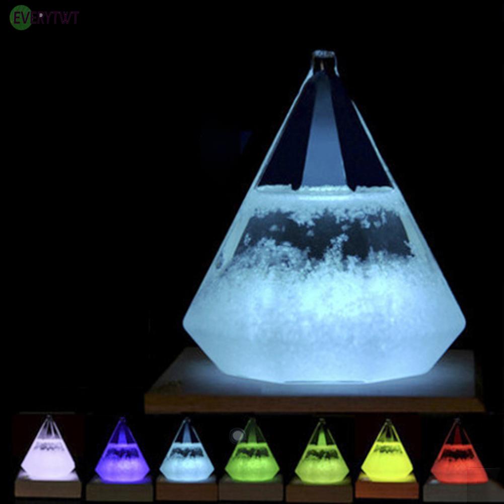 Bình Thủy Tinh Dự Báo Thời Tiết Thiết Kế Hình Viên Kim Cương Độc Đáo Tiện Dụng