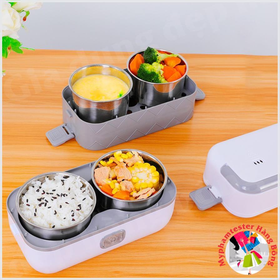 Hộp đựng cơm giữ nhiệt tự động nấu chín và hâm nóng thức ăn, đồ gia dụng thông minh tiện ích