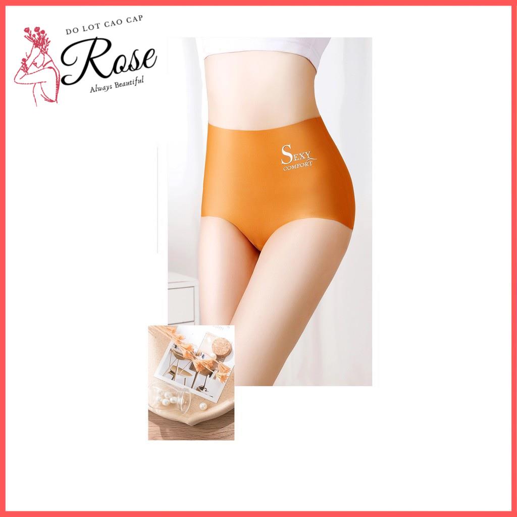Combo 5 Quần Lót Nữ Su Lụa Ép Viền KHÔNG ĐƯỜNG MAY Cạp Cao Sexy Comfort - Rose Q208