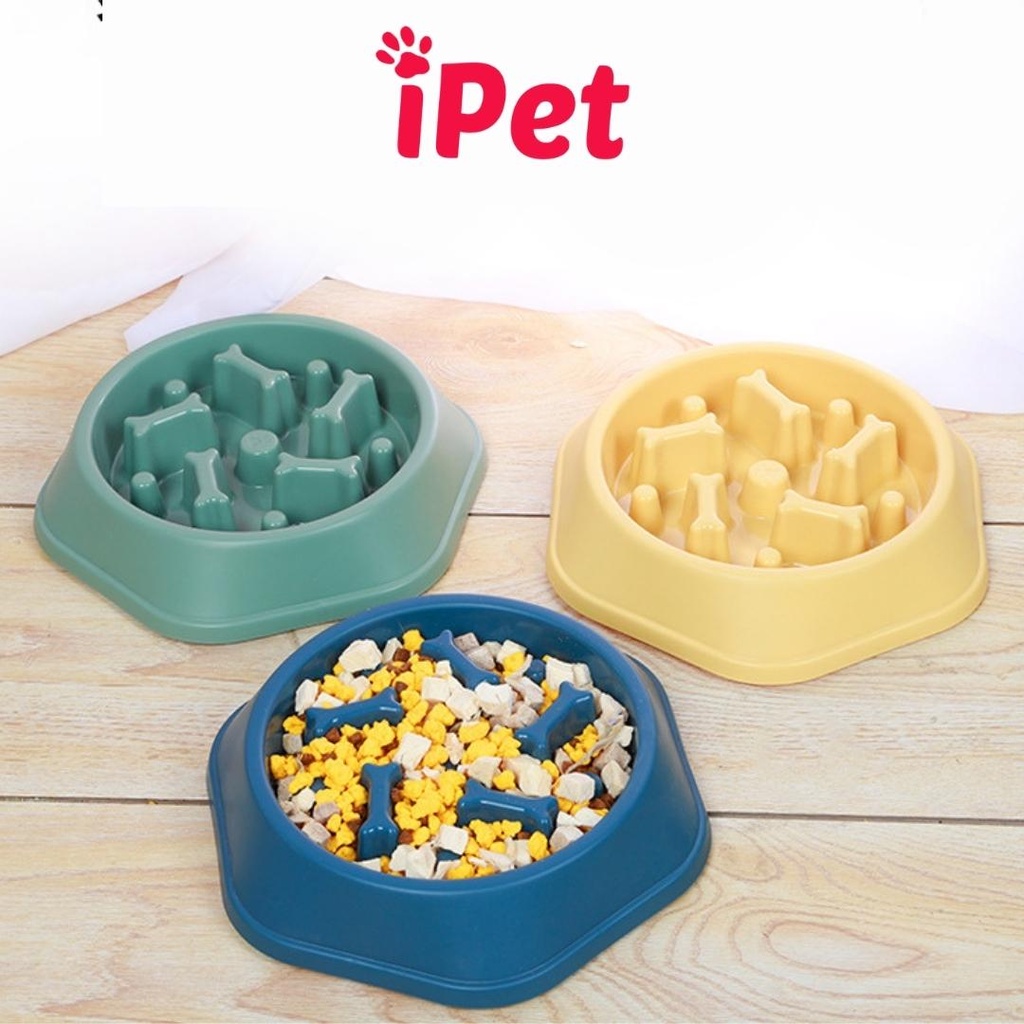Bát cho chó mèo ăn chậm chống sặc, giảm nghẹn ói cho thú cưng - iPet Shop