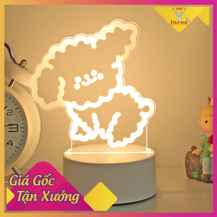 Đèn Ngủ Led 3D Hoạt Hình Mẫu Mã Đa Dạng Trang Trí Nhà Cửa Phòng Ngủ