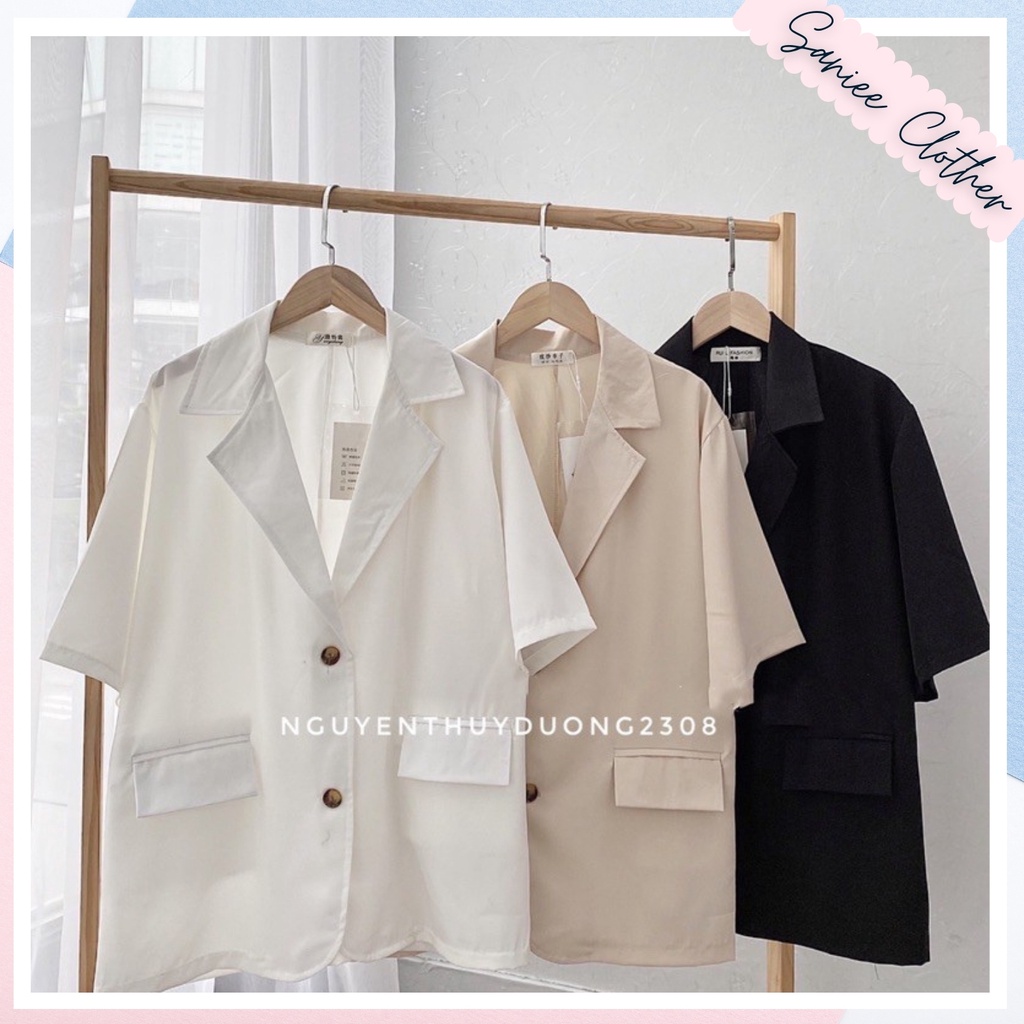 Áo Blazer Ngắn Tay Thời Trang Hàn Quốc, Túi Nắp Ulzzang Saniee Clother | BigBuy360 - bigbuy360.vn