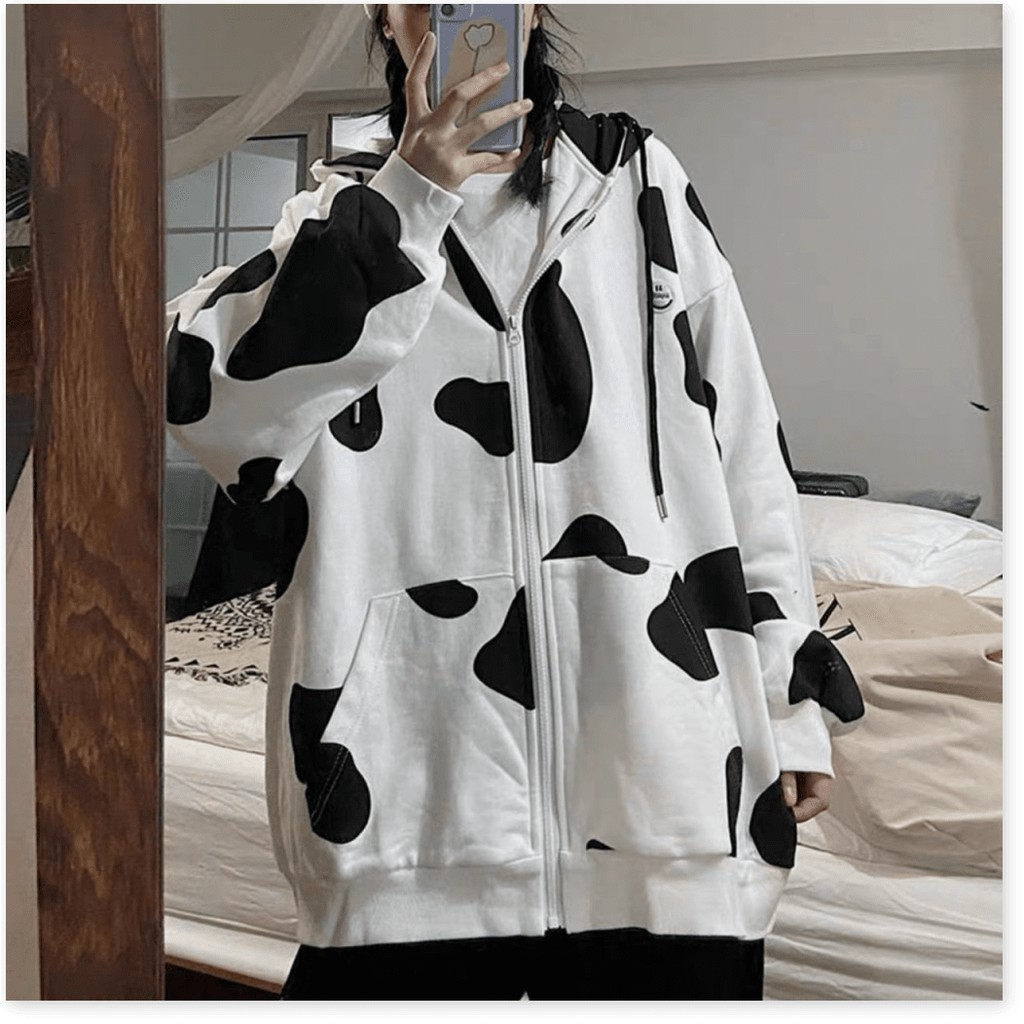 ÁO KHOÁC NỈ DÂY KÉO BÒ LOANG SIÊU CUTE HỘT ME CHO CẢ NAM VÀ NỮ ĐỀU MẶC ĐƯỢC