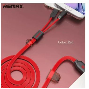 Dây cáp sạc 2 in 1 Lightning và Micro USB Remax Same Time
