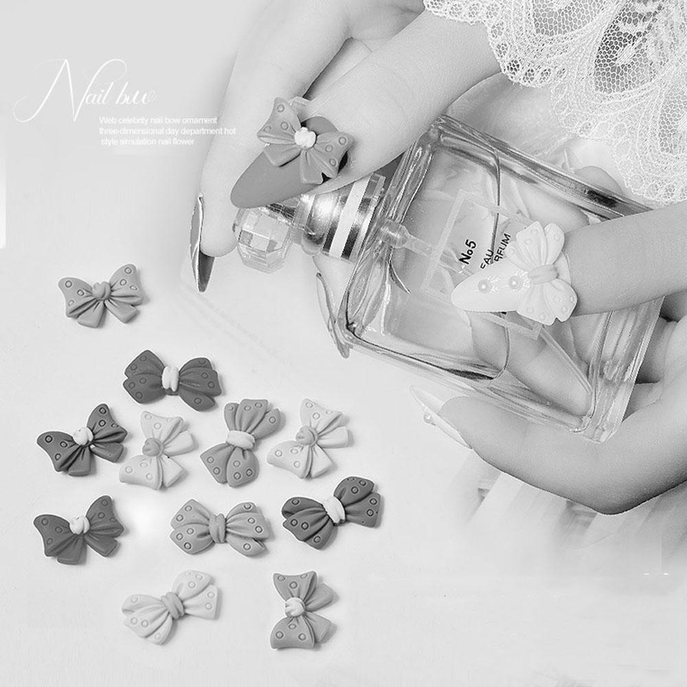 Phụ Kiện Trang Trí Móng Tay Hình Nơ Dễ Thương