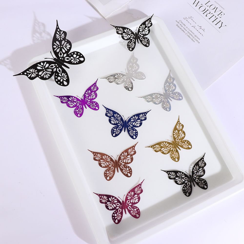 Set 12 bươm bướm 3D dùng trang trí DIY