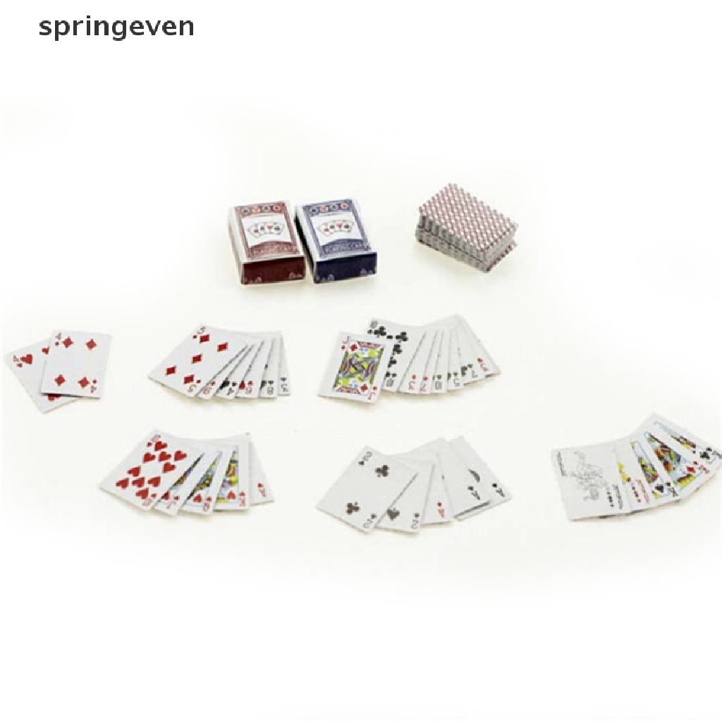 Bộ bài tây tỉ lệ 1:6/ 1:12 dùng trang trí nhà búp bê