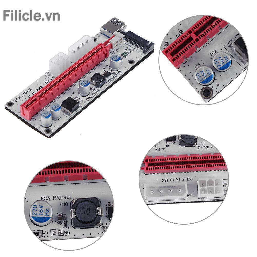 Thẻ đồ họa mở rộng FILICLE 3 cổng PCI-E 1x sang 16x cho máy đào bitcoin ETH BTC | BigBuy360 - bigbuy360.vn