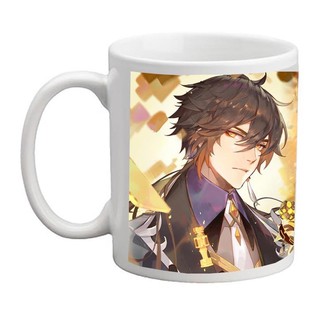 cốc in hình zhongli genshin impact / ly sứ zhongli genshin impact