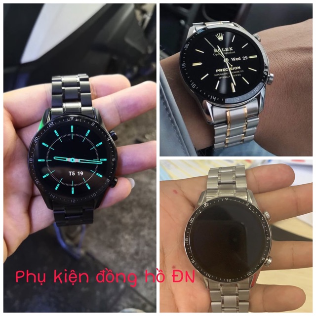 DÂY ĐỒNG HỒ KIM LOẠI ĐÚC ĐẦU CONG KHÔNG GỈ + CHỐT