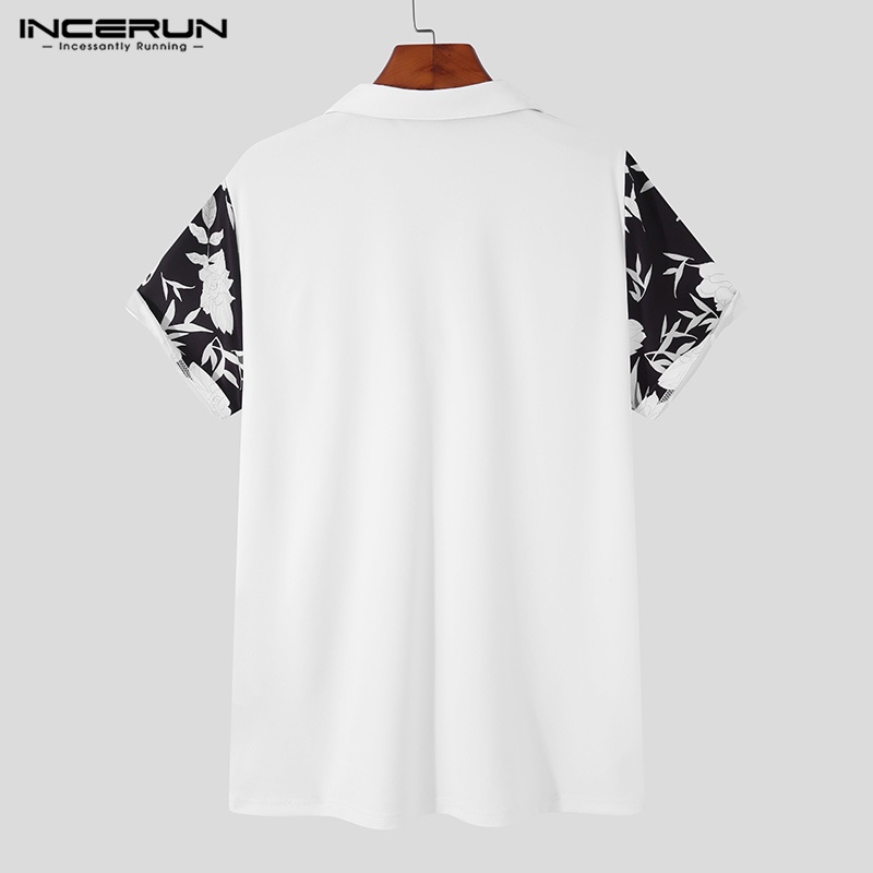Áo thun polo INCERUN tay ngắn thời trang sành điệu cho nam