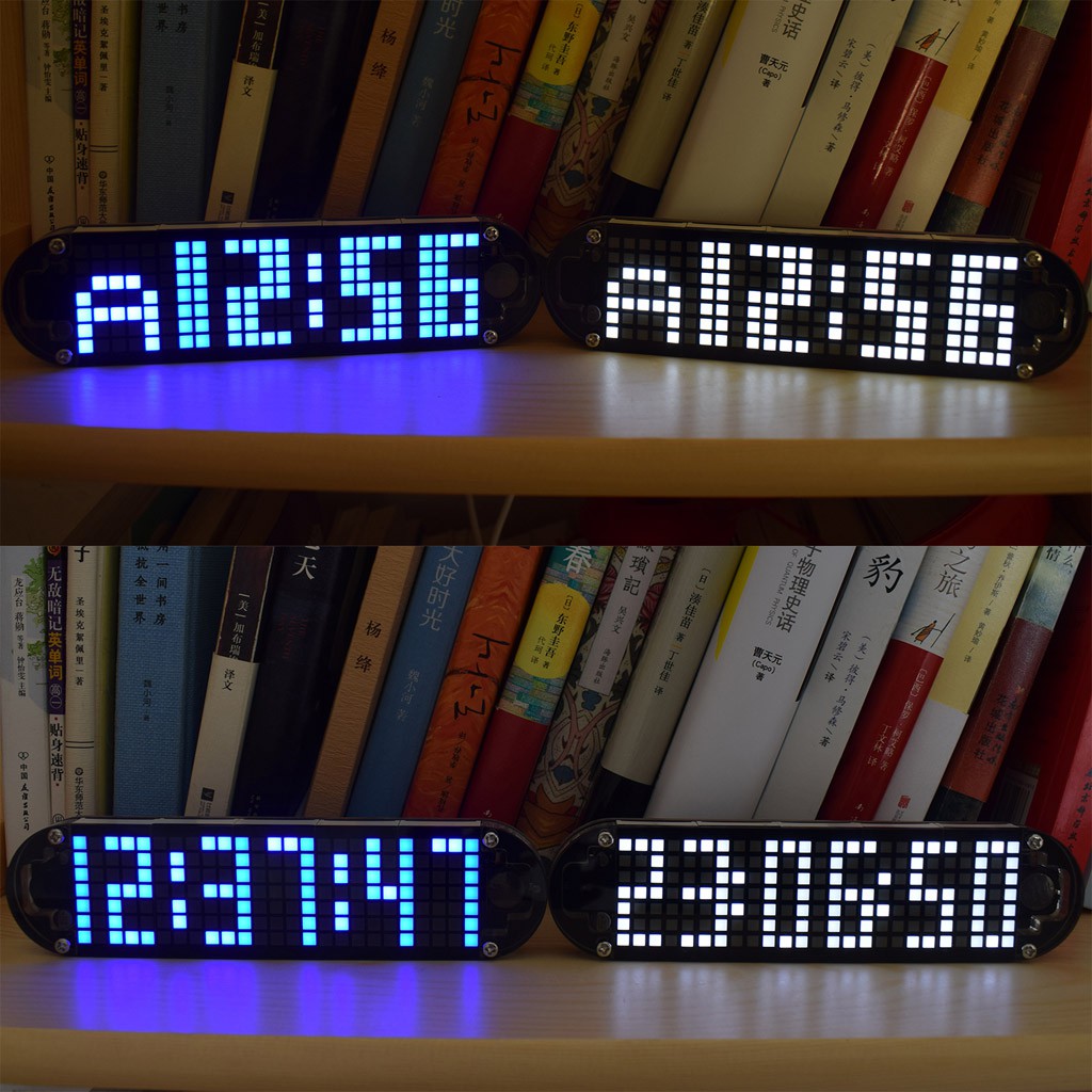 Bộ tự lắp ráp đồng hồ báo thức điện tử đa năng hiển thị LED kèm cáp USB
