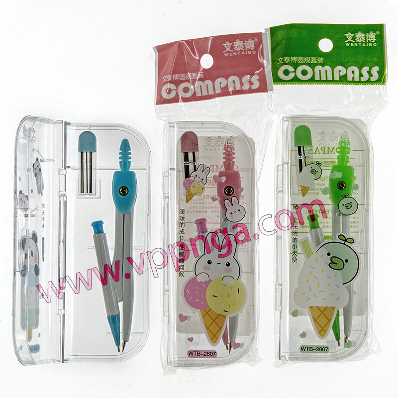 [MUA SỈ GIẢM 10%] Bộ Compa bút chì, WTB-2807 (1 hộp)