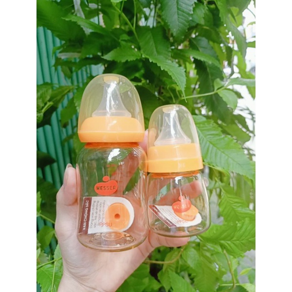 Bình Sữa Wesser Nhựa PPSU Cao Cấp Kèm Van Chống Sặc 60ml, 140ml, 250ml