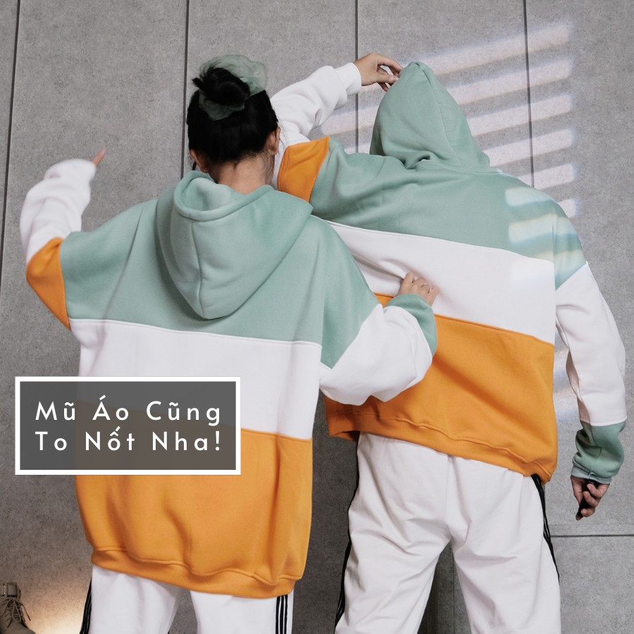 Áo Hoodie Nam Nữ Form Rộng Chất Nỉ Bông Cao Cấp Thiết Kế Mũ To Lớn 3 Màu Nổi Bật Cam Xanh Trắng Đen Thương Hiệu GUF | BigBuy360 - bigbuy360.vn