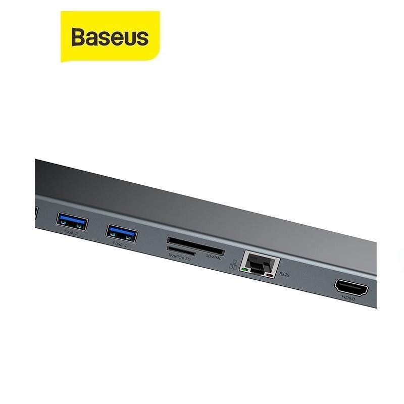 Hub chuyển Baseus Enjoyment Series Type-C to HDMI/ VGA/ USB 3.0/ MicroSD/ Audio/ USB-C cho Smartphone/ Laptop/ Macbook