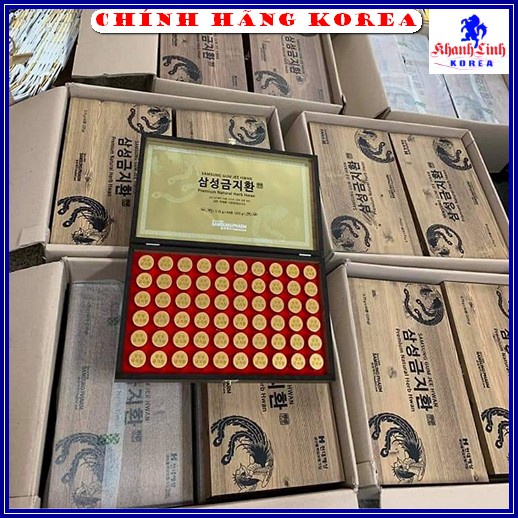 An cung ngưu hoàng hộp gỗ Samsung Gum Jee Hwan - Bổ não 60 viên hàn quốc [Có Tem Xịn]