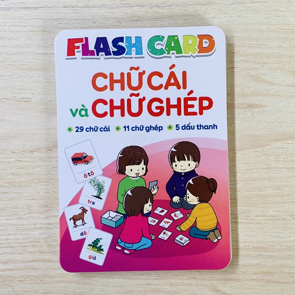 Đồ Chơi Giáo Dục Thẻ Học Flash Card Bibo Chữ Cái Và Chữ Ghép Kèm Các Thanh Dấu Tiếng Việt Cho Bé Phát Tập Đánh Vần
