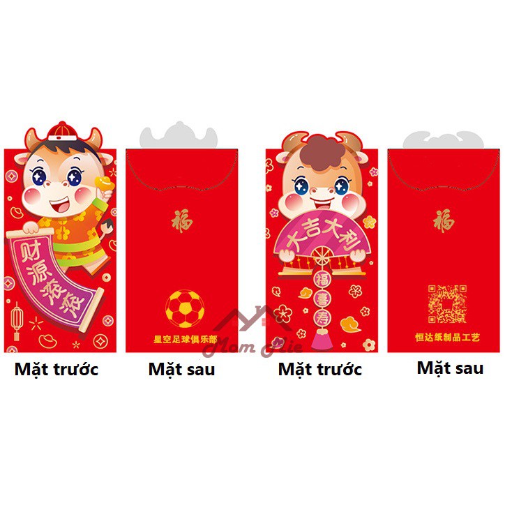 Lốc 6 bao lì xì Tết Quý Mão cách điệu, độc đáo - LX016