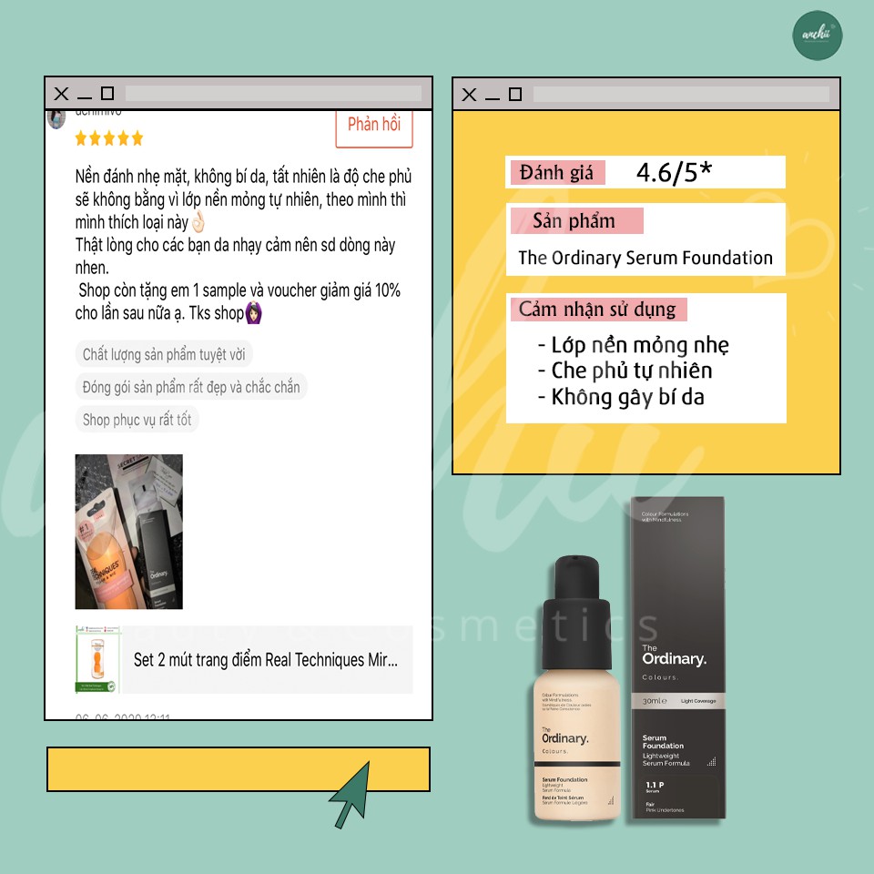 The Ordinary Kem Nền Mỏng Nhẹ Tự Nhiên Serum Foundation SPF15