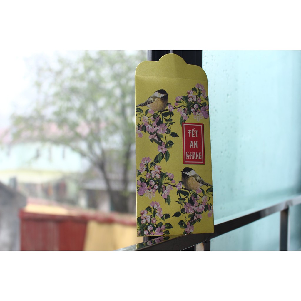 Bao Lì Xì 2020 Giá Rẻ 1k C02 - Mẫu Hoa Vàng Đẹp Truyền Thống