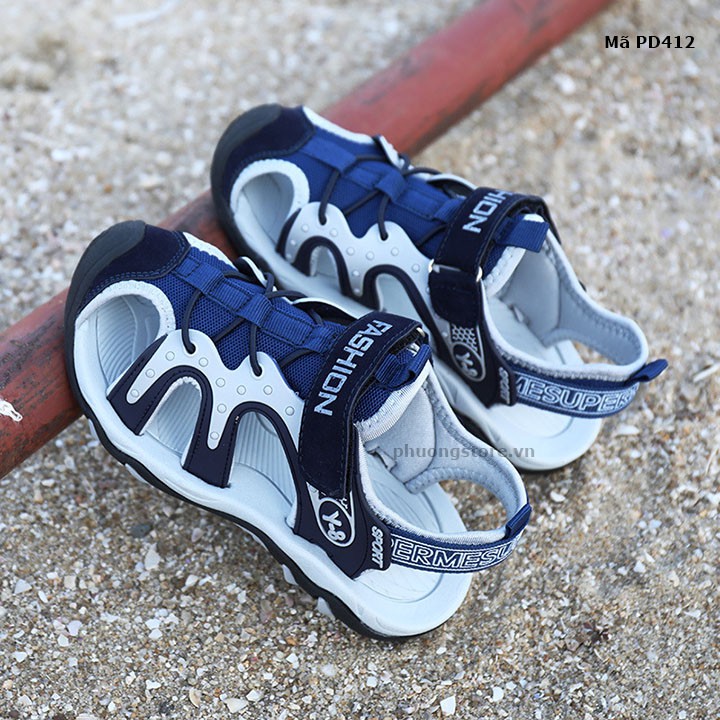 Giày sandal cho bé trai từ 3- 12 tuổi kiểu bít mũi cao cấp (Form rộng) PD412