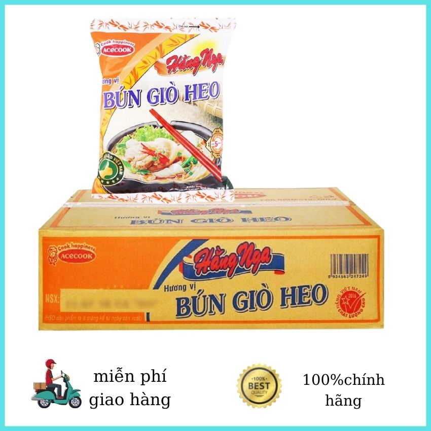 Bún giò heo Hằng Nga 75g thùng 30 gói MBGH01