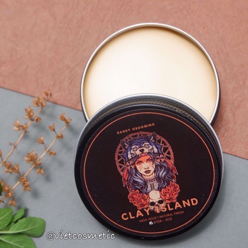 SÁP VUỐT TÓC NAM DÀNH CHO TÓC DÀY DANDY CLAY ISLAND 56 g