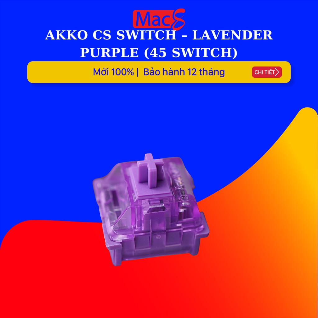 Bộ switch dành cho bàn phím cơ AKKO CS Switch – Lavender Purple (45 switch) Hàng chính hãng