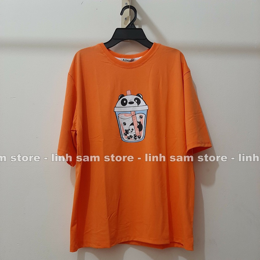 Áo thun tay lỡ freesize nữ phông form rộng Unisex mặc cặp, nhóm, lớp in ly TRÀ SỮA hình con GẤU | BigBuy360 - bigbuy360.vn