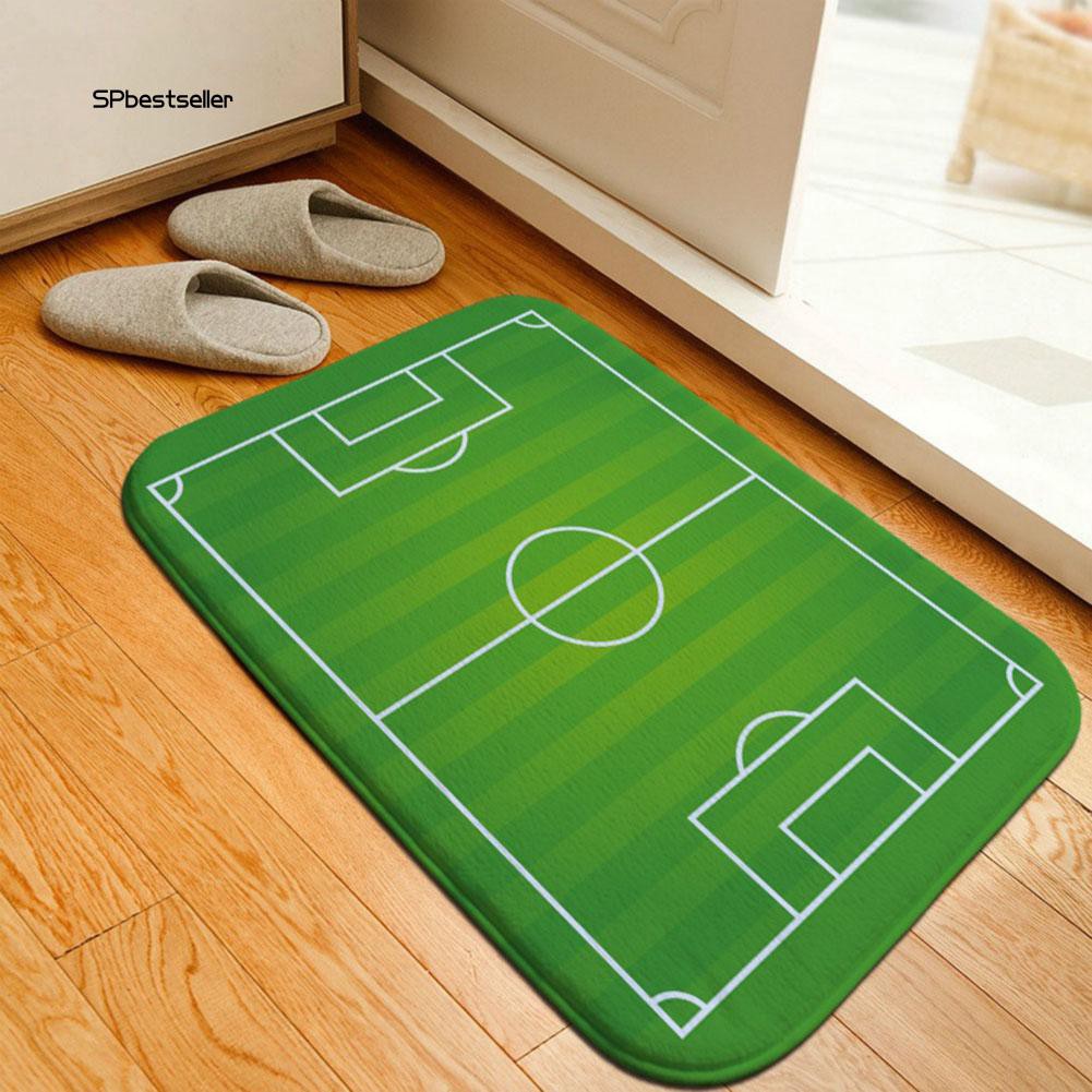 Thảm chùi chân chống trượt họa tiết sân bóng đá sáng tạo chất lượng cao