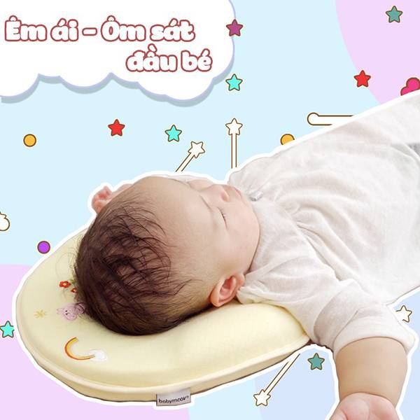 Gối cao su chống méo, bẹp đầu Baby Tâm An cho bé, KT: 30*20*3 cm