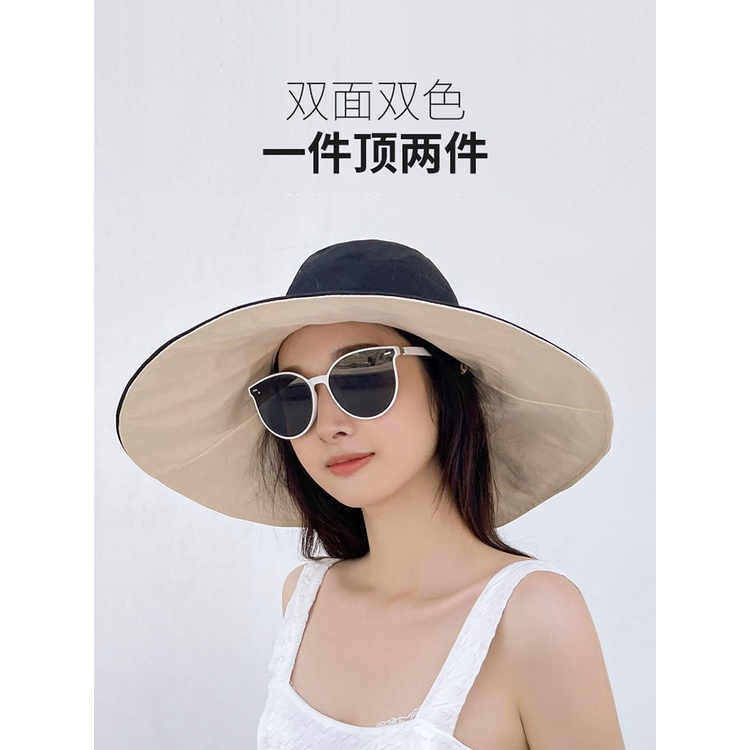 Nón Tai Bèo Vành Rộng Chống Tia Uv Gấp Gọn Thời Trang Mùa Hè Mới Cho Nữ