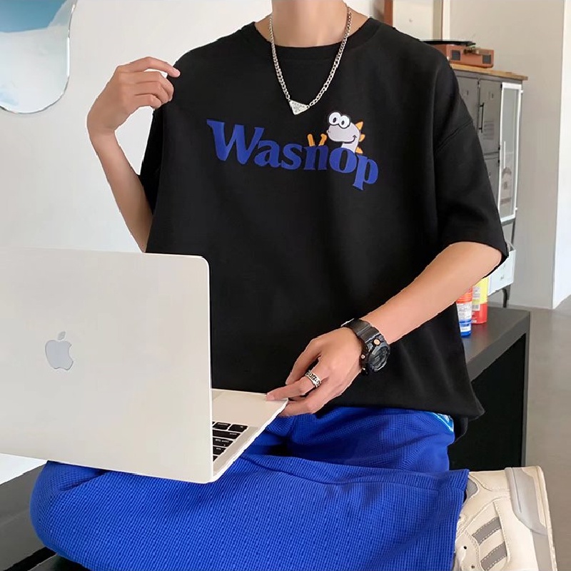 Áo Thun Tay Ngắn Dáng Rộng In Chữ Cỡ Lớn Thoải Mái Thời Trang Mùa Hè Cho Nam Và Nữ Size M-5XL