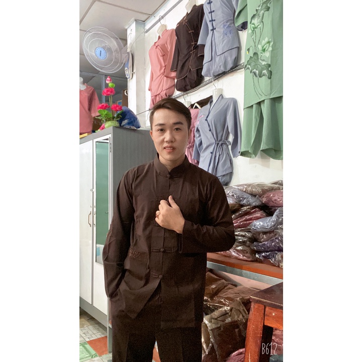 đồ lam#lãnh tụ tay dài chất liệu vải ấn độ cao cấp