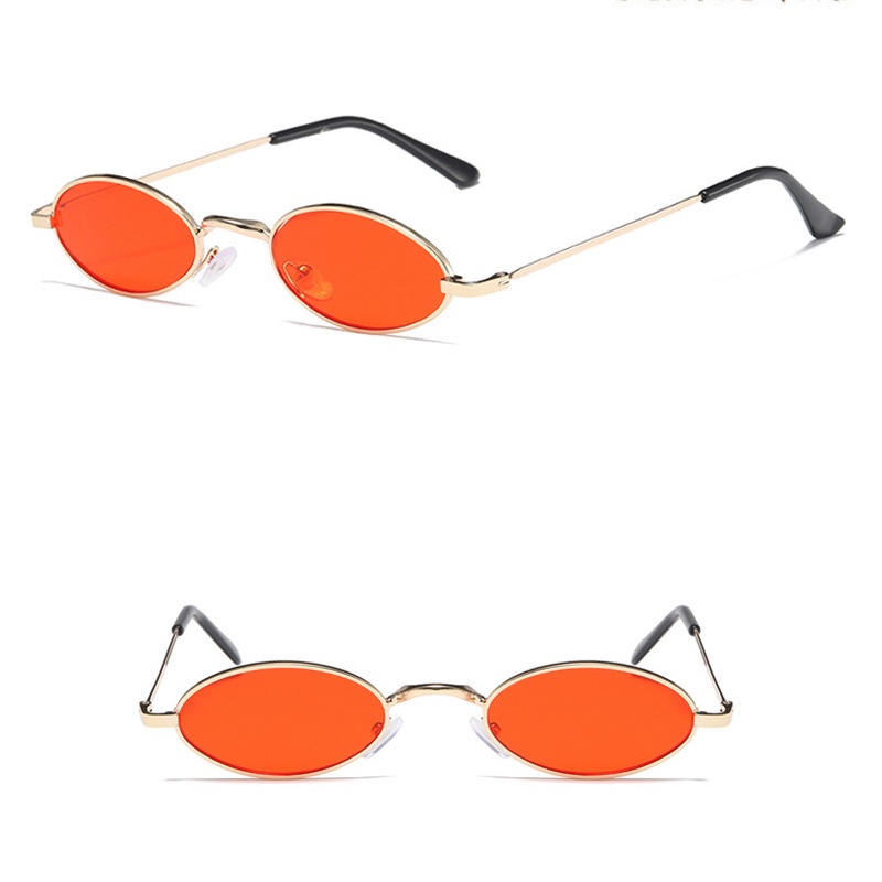 Kính Mát Gọng Oval Kim Loại Chống Tia UV Thời Trang Cho Bé