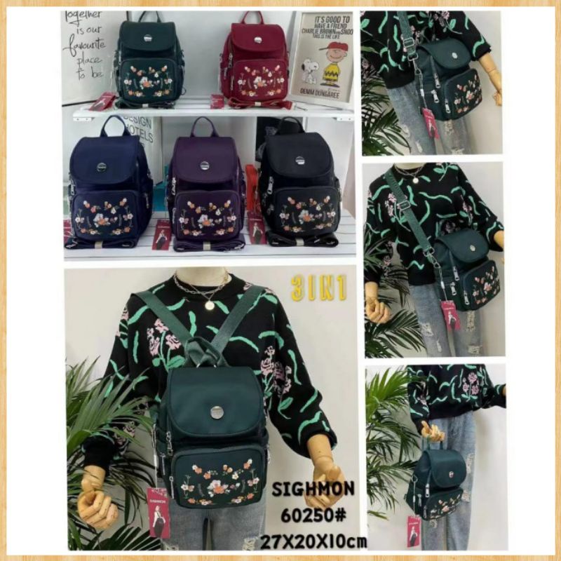 Túi Xách Đeo Vai 3 Trong 1 Thêu Hoa 60250-99