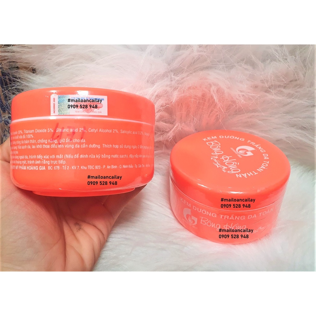 Kem Dưỡng Trắng Da Toàn Thân Bông Hồng 200g
