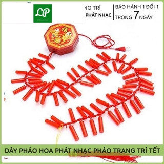 Đèn Trang Trí Tết Pháo Dây Dài 1M3 Trang Trí Tết, Phát Nhạc Pháo Độc Đáo, Mẫu Mới 2021, Bảo Hành 12 Tháng LPShop