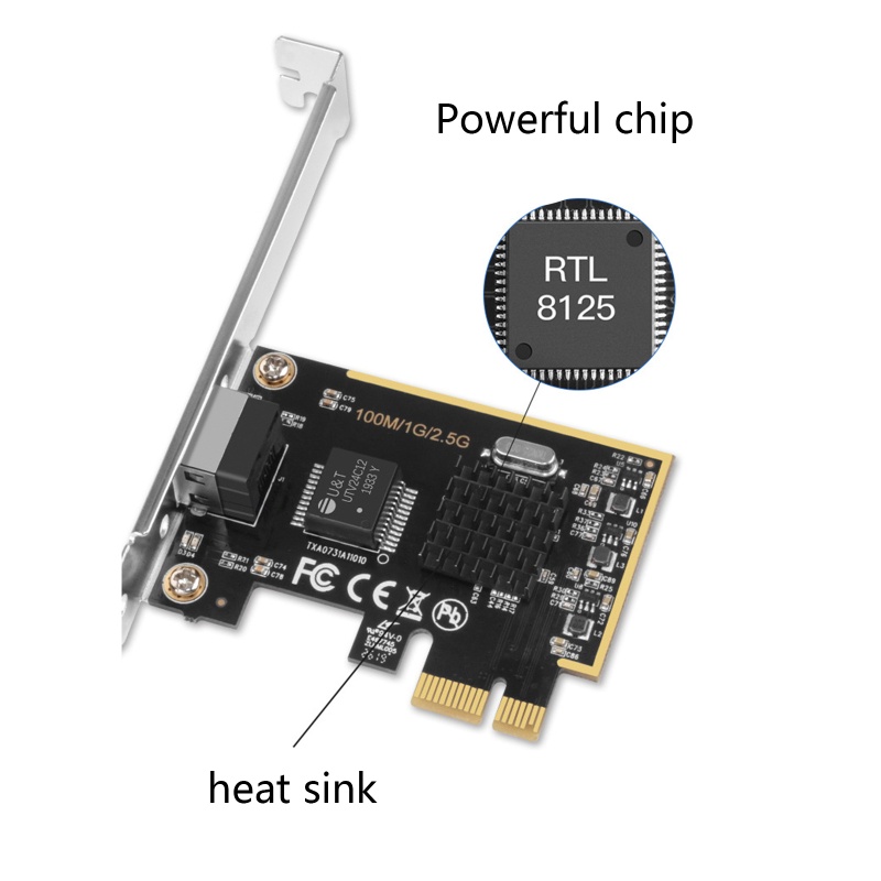 Adapter Chuyển Đổi PCI-E 1X Card 10 / 100 / 1000 / 2500M RJ45 LAN