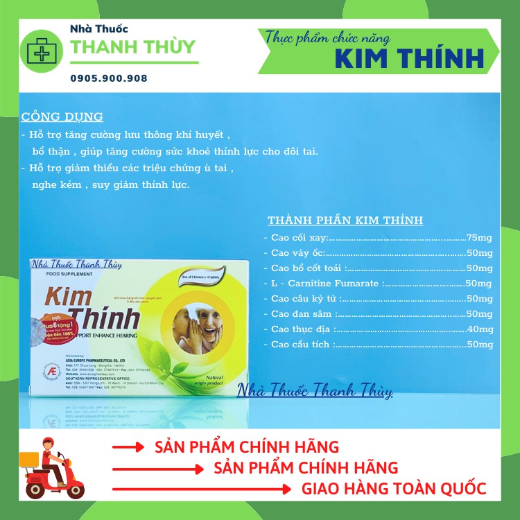 KIM THÍNH  - Giúp Tăng Cường Thính Lực, Cải Thiện Ù Tai Ve Kêu